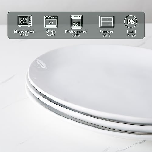 Ceramic Serving Platters, 12" White Serving Dishes, Dinner Plates, Set of 3 | Magclay Large Oval Serving Plates for Dessert Appetizers Meat/Entertaining/Party, White - color: White
