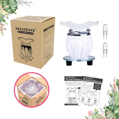Electric Oil Melt Warmer Electric Wax Melt Warmer Wax Melter Fragrance Oil Warmer Burner(White2) - color: Lw-white2