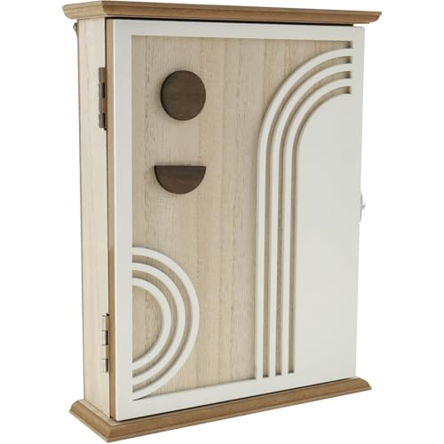 US Wooden Key Box Wall Mount Wooden Key Holder Decorative Wall Key Hanger with 6 Key Hooks Rustic Key Cabinet Key Organizer Entryway Key Holder for Wall Entryway Hallway (Style 2) - size: Style 2