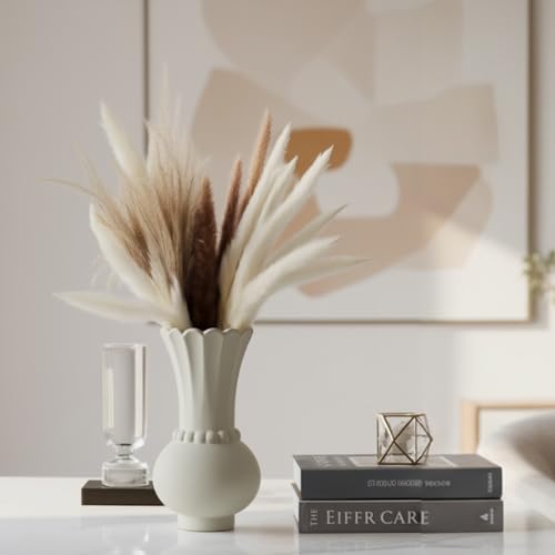 Modern Ceramic Vase - Grey, Perfect for Pampas Grass, Dried Flowers, Centerpieces - color: G-grey Big Vase