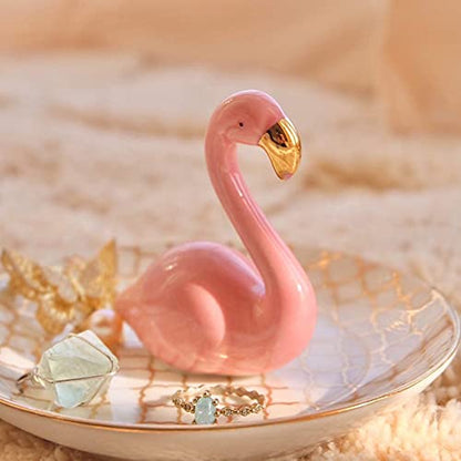 PUDDING CABIN Flamingo Gifts for Women Ring Holder for Jewelry, Pink Decor Flamingo Gift for Women Girls Friend Her Mom Mothers Day Birthday Christmas Thanksgiving Valentines - style: Flamingo