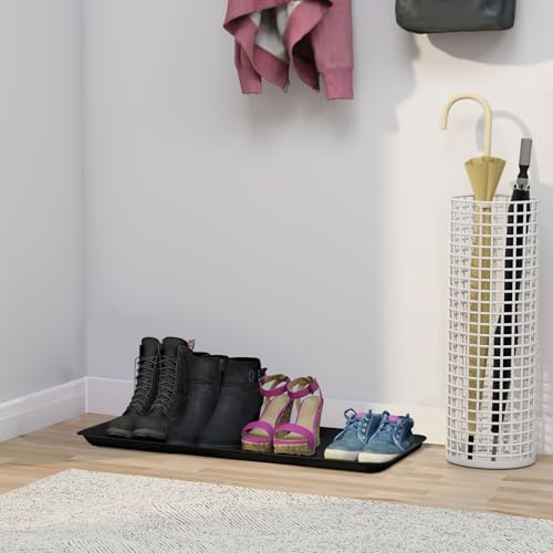 1 Pack Rubber Large Boot Tray for Entryway,Long Shoe Tray,Slim Boot Mat for Indoor and Outdoor Use, 16x40 in (Pack of 1) - size: 40" x 16" x 1.2"