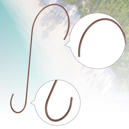 Hotop 6 Pieces Heavy Duty Big S Hooks Bird Feeder Rustproof Garden Stainless Steel Hook for Tree Branch, Kitchen, Bird House, Plants, Baskets, Lanterns and Bicycles(18 Inch,Bronze) - color: Bronze, size: 18 Inch