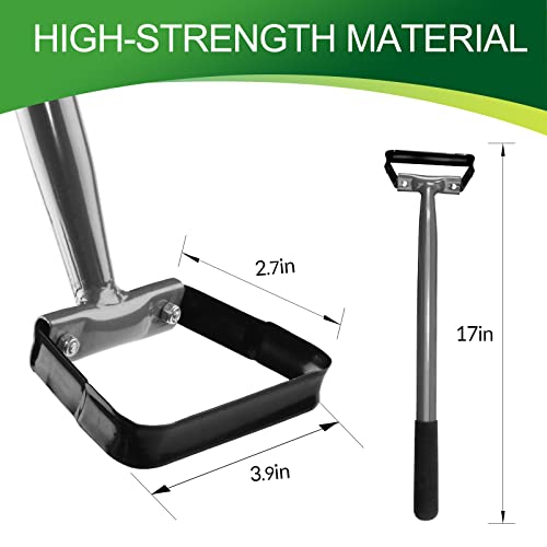 Walensee Stirrup Hoe,Garden Hand Scuffle Hoe for Weeding and Soil Loosening | 14-Inch Hollow Trapezoid Loop With Sharp Metal Edge, Functions As A Hand Rake For Weeding, Soil Cultivation And Garden Beds.