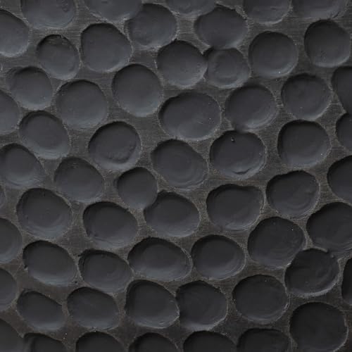 LA JOLIE MUSE Hanging Planters for Outdoor Plants, Large Hanging Planter with Drain Holes, Outdoor Hanging Flower Pots, Matte Black, Honeycomb (13.2 Inch, Set of 2) | Matte Black Finish, Hanging Baskets and Flower Pots for Outdoor Plants, Decorative Outdo