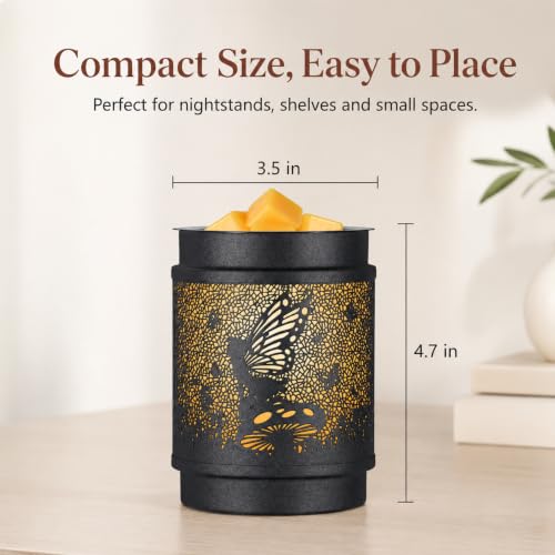 Wax Melt Warmer Metal Wax Warmer for Scented Wax (Flower Fairy) | Electric Fragrance Candle Oil Burner 2 in 1 Wax Melts as Gifts for Moms Grandma Women Girls - style: Flower Fairy