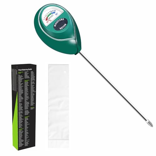 XLUX Plant Soil Moisture Meter, for Indoor and Outdoor use, Battery-Free | Since 2015, instant read, anti-rust 304 SST probe, Clear & Easy-to-Read Display, Single-Probe, less hurts to roots - color: Green