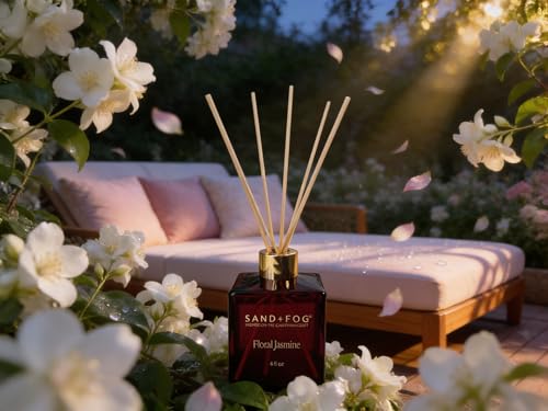 Scented Diffuser, 6 fl oz Aromatherapy Diffuser Oil Set, Home Fragrance, Natural Essential Oil, Home & Bathroom Decorǀ Scent: Floral Jasmine - size: 6 Fl Oz (Pack of 1)
