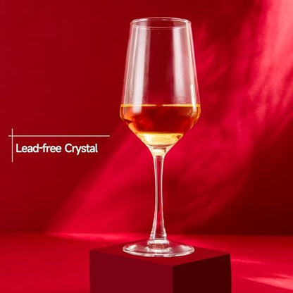 Wine Glasses Set of 4,13.5 oz/400ml Clear Red/White,Wine Glasses for Party, Wedding and Home,Premium Glasses Hand Blown,Long Stem,Daily Use. - size: Red Wine Glasses