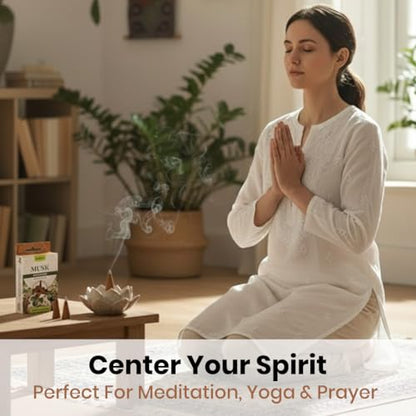 Backflow Incense Cones with Natural Oils, Scents Set of 12 Fragrances (120 Cones) Calming Home Aromatherapy, Yoga, Meditation, Relaxing, Mixed Scents with Natural Oils