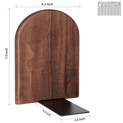 Book Ends,2 Pair Large Bookends Wood Book Ends Universal Economy Bookend (2, Large) - size: Large