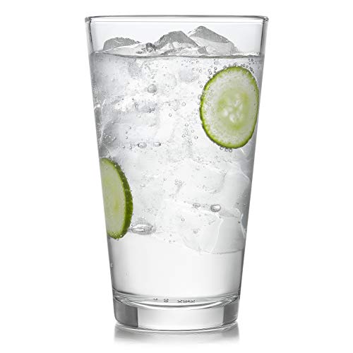 Libbey Preston Tumbler & Rocks Drinking Glasses Set of 16, All-Purpose Cups | 16 oz and 13 oz Capacities for Water, Juice, Cocktails, and More with Wide Mouths and Dishwasher-Safe Cleanup - color: 07 - Preston