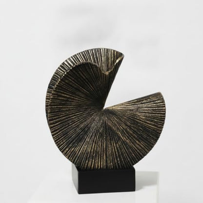 Geometric Sculpture Abstract Tabletop Sculpture Textured Shelf Decor for Bookshelf, Entryway