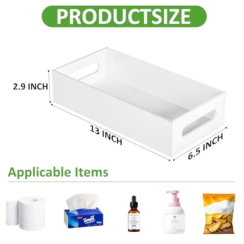 White Toilet Basket Tank Tray, Acrylic Bathroom Basket, Back of Toilet Organizer for Paper Storage, Anti-slip and Moisture-proof - color: White