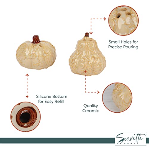 Porcelain Harvest Salt and Pepper Shakers- White - color: White Squash