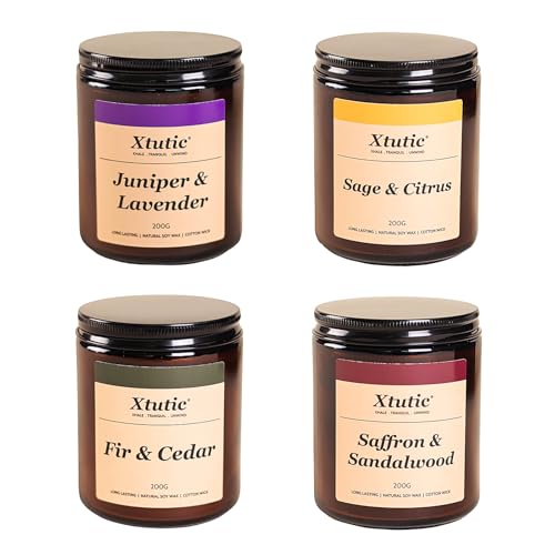 Brown Soy Wax Candle Gift Set - 28oz Large Jar,200-Hour Burn Time,Home Fragrance for Relaxation, Meditation,Gifts for Women, Housewarming, Home Decor