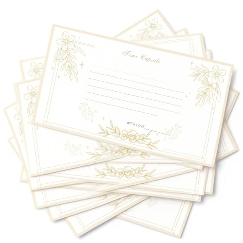 Stainless Steel Time Capsule Kit Engraved Keepsake Box with 50pcs Time Capsule Cards for Letters to The Future, Wedding, Anniversary, Birthday, Graduation Gift (Time Capsule Box+50pcs Cards)