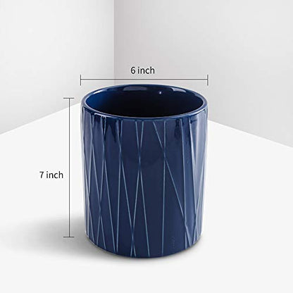 KOOV Kitchen Utensil Holder, Large Ceramic Utensil Crock, Deep and Stable, Containers for Household or Kitchen Use (Aegean) - color: Aegean