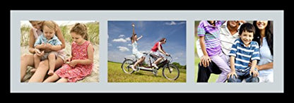 ArtToFrames Collage Photo Frame Single Mat with 3-8x10 Openings with Satin Black Frame and Baby Blue mat. - color: 3 - 8x10 - (2134), size: Baby Blue