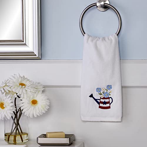 SKL Home Patriotic 4th of July Americana Water Can Hand Towel Set, White, Small, 2 Count - color: Americana Watering Can
