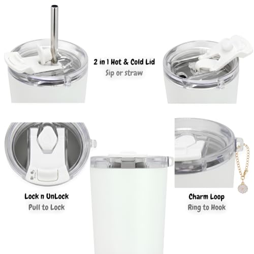 Drinco - 20 oz Stainless Steel Tumbler | Double Walled Vacuum Insulated Mug With Lid, 2 Straws, For Hot & Cold Drinks (20oz Bugs World) - color: 20oz Bugs World