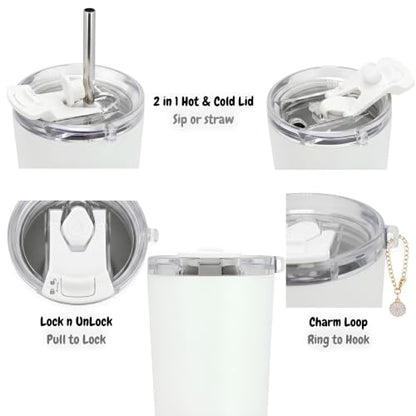 Drinco - 20 oz Stainless Steel Tumbler | Double Walled Vacuum Insulated Mug With Lid, 2 Straws, For Hot & Cold Drinks (20oz Bugs World) - color: 20oz Bugs World