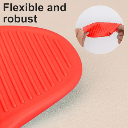 2 PCS Mini Silicone Oven Gloves Heat Resistant Cooking Pinch Mitts Potholder for Kitchen Cooking & Baking (Red) - color: Red
