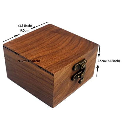 2PCS/PACK Walnut Wood Box for Crafts, Jewelry Box and Watch Box Wooden Keepsake Box Gift (Walnut Box-2PCS/PACK) - color: Walnut Box-2PCS/PACK