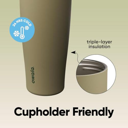 Owala FreeSip Tumbler Stainless Steel Water Bottle 40 oz Off Road | Triple-Layer Insulation | Leak-Proof Lid with Push-Button | Double Threaded Lid for Left and Right-Handed Drinking - color: Off Road, size: 40 Ounces