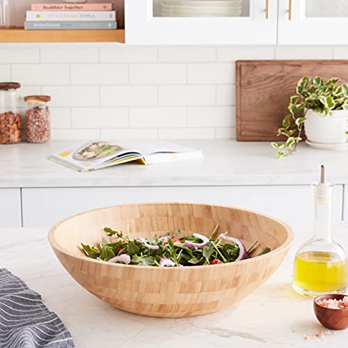 Lipper International Bamboo Wood Salad Bowl - size: Large, style: Single Bowl