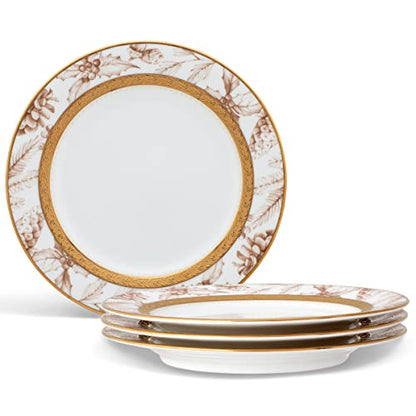 Noritake Charlotta Gold Set of 4 Holiday Harvest Appetizer Plates, 6-1/4"