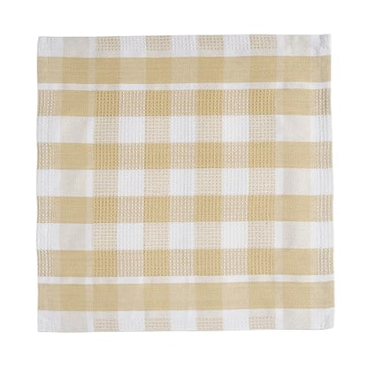 LANE LINEN 100% Cotton Kitchen Dish Cloths, Ultra Soft Absorbent Quick Drying Dish Towels, Multiweave Wash Cloths Dish Towel Sets, 12x12 Inches, 12 Pack - Beige - color: 01: Beige, size: 12"x12" - 12 Pack