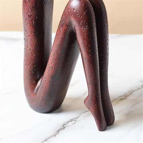 Ceramic Ornaments Living Rooms Bedrooms Bookend Crafts Home Decoration Accessories(Rust red)