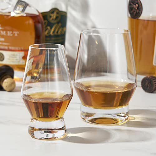 Viski Raye Crystal Scotch Glasses, Set of 2, clear, 8 oz - style: Scotch