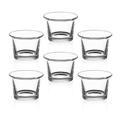 Royal Imports Candle Holder Hanging Oyster Votive Tealight Glass for Wedding, Birthday, Holiday & Home Decoration, Set of 6