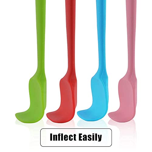 4-piece Silicone Spoon Spatulas + 3-piece Silicone Tongs Set