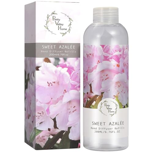 Reed Diffuser Refill, Sweet Azalee Reed Diffuser Oil Natural Scented Essential Oil Refill Home Fragrance for Bathroom, Bedroom, Office Decor 200ml - color: Sweet Azalee