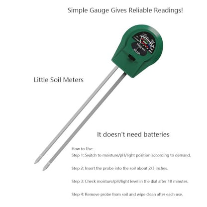 Soil Meters,Soil Test Kit, 3-in-1 Soil Moisture Tester, Soil PH Sunlight Meter for Plants Garden Lawn Farm Indoor Outdoor Use