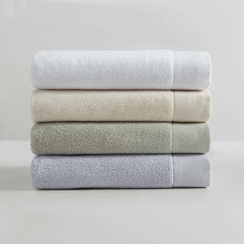 Calvin Klein - Bath Towels, Soft & Absorbent Bathroom Essentials, Zero Twist Construction, Oeko-Tex Certified (Entwine Solid Natural, 3-Piece) - color: Entwine Solid Natural, size: 3 Pack