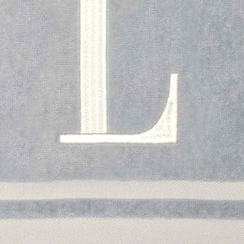 Avanti Linens - Towel Set, Soft & Absorbent Cotton, Embroidered Bathroom Decor, Set of 5 (Monogram Collection, Initial L) - style: L