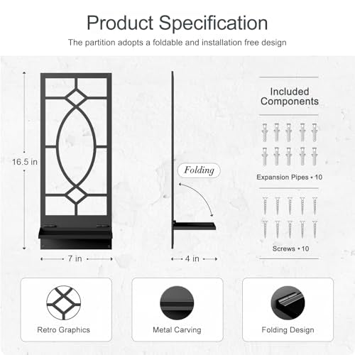 Candle Wall Sconces Set of 2, Black Metal Minimalism Wall Candle Holder for Living Room, Dining Room, Bedroom, Bathroom (2 Pack, 16.5 x 7 in) - color: Black Fashion