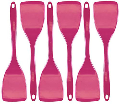 Spatula, Turner for Non-stick pans, Heat Resistant, BPA Free Melamine Utensil with Ergonomic Handle, 11 inch, Set of 6 by Reston Lloyd, Magenta - color: Magenta, size: 100% Melamine Spatula, Set of 6