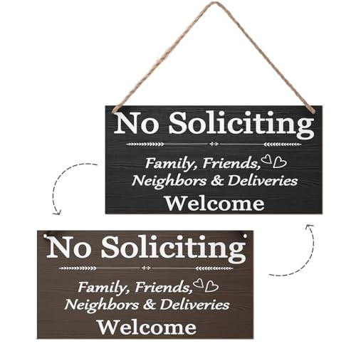 Funny No Soliciting Door Sign for House No Soliciting Family Friends Neighbors Deliveries Welcome Sign Plaque No Solicitation Sign Farmhouse Quote Wall Pediments for Home Yard Outside Decor 12x6 Inch - color: Funny No Soliciting