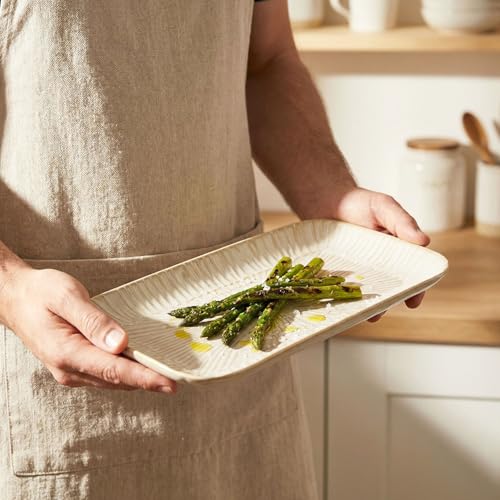 13.6-inch ceramic dinner plates (4-pack), rectangular salad plates, serving plates, dinner plate set, dessert plates. Suitable for serving salads, appetizers, desserts, and fruits. - color: White1