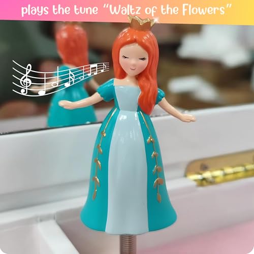 Giggle & Honey® Princess Musical Jewelry Box for Girls | Kids Music Box with Drawers, Fairytale Gifts for Girls Birthday, Princess Jewelry Boxes for Ages 3-10 - style: Perfect Princess