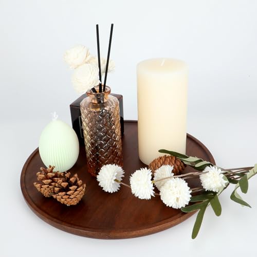 Glass Bud Vase, Flower Bottle, Small Vase, Set of 6, Simple, Solid, for Mum or Lady, Classy Gift for Father's Day, Anniversary, Wedding, Amber - color: Amber