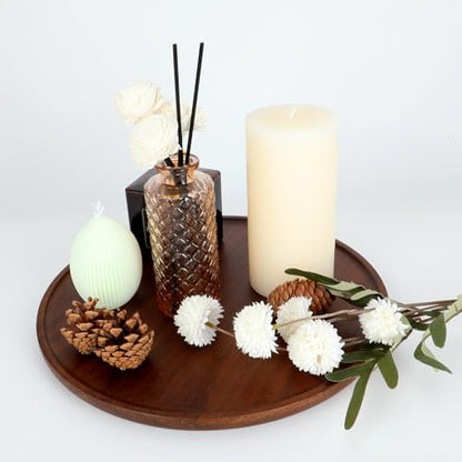Glass Bud Vase, Flower Bottle, Small Vase, Set of 6, Simple, Solid, for Mum or Lady, Classy Gift for Father's Day, Anniversary, Wedding, Amber - color: Amber