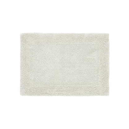 Better Trends Rectangle Bath Rug 100% Cotton Ultra Soft Water Absorbent, Reversible, Quick Dry Bath Mat, Washable Bath Mats for Bathroom, 17" x 24" Bathroom Rug Ivory Edge Collection