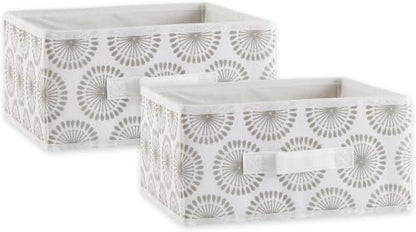 DII Non Woven Polyester Storage Bin, 11x11x5.5-inch, Starburst Gray, 2 Piece (Pack of 12) - size: 11x11x5.5" (Pack of 12)