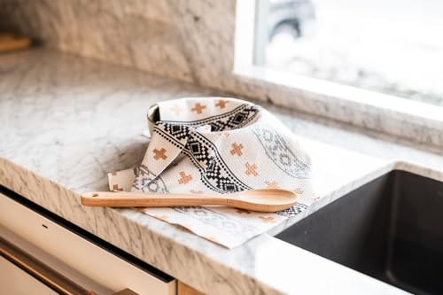Kitchen Towels, Dish Towels for Kitchen, 3 Pc Kitchen Towel Set | Microfiber Waffle Towels, 16 x 26 inches, with Hanging Loops, Reusable Tea Towels, Cute Kitchen Towels - 3 Pack - color: Aztec